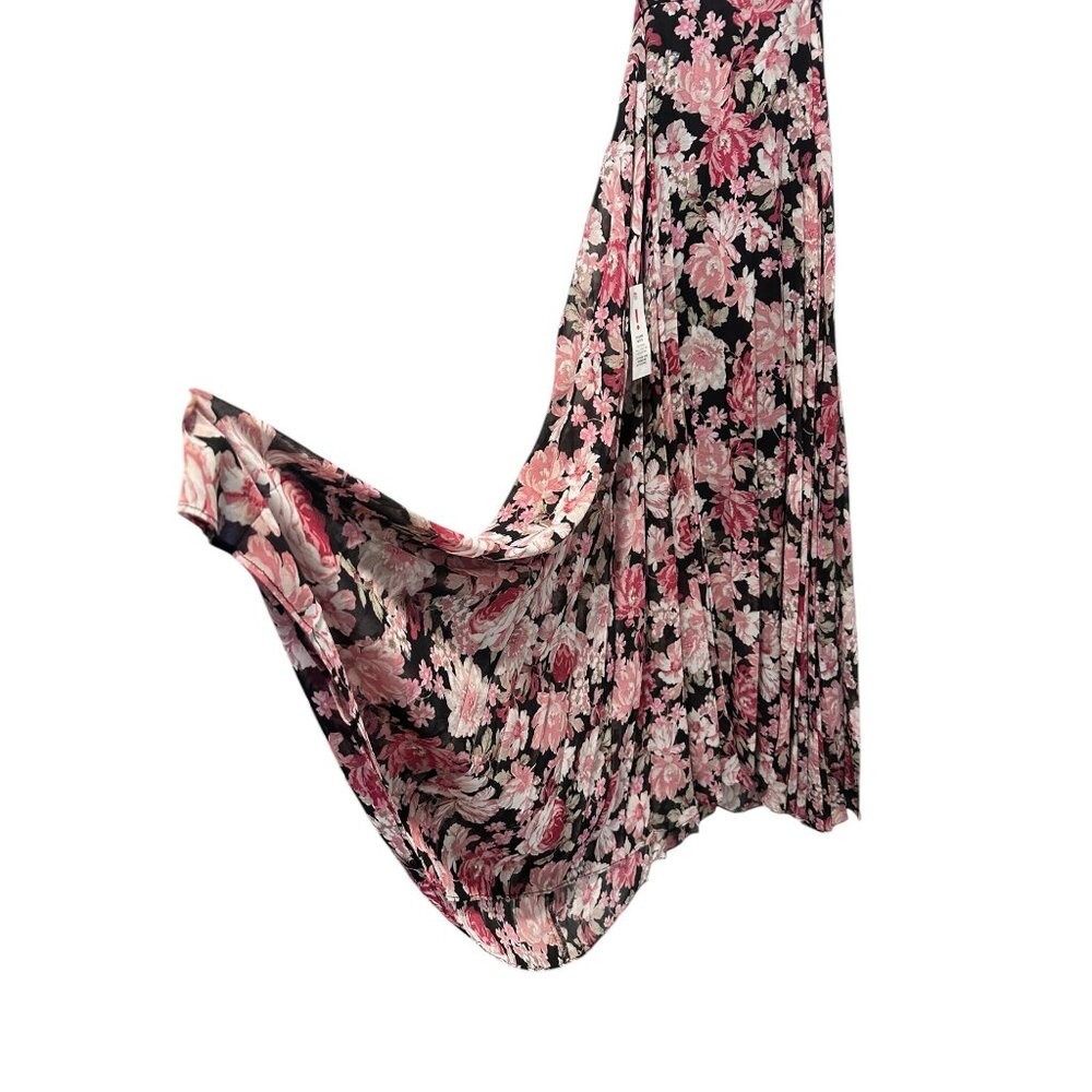 Bardot Garden Floral Maxi Dress Womens Small Pink Fairy Coquette Cutout Flare - Picture 9 of 16